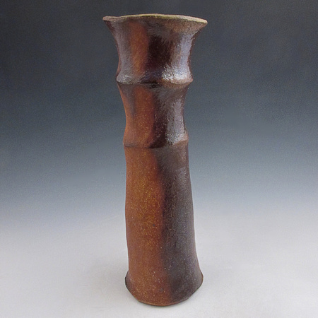 "Dry Bamboo Vase"  Anagama fired 11.25h X 3.75w $75